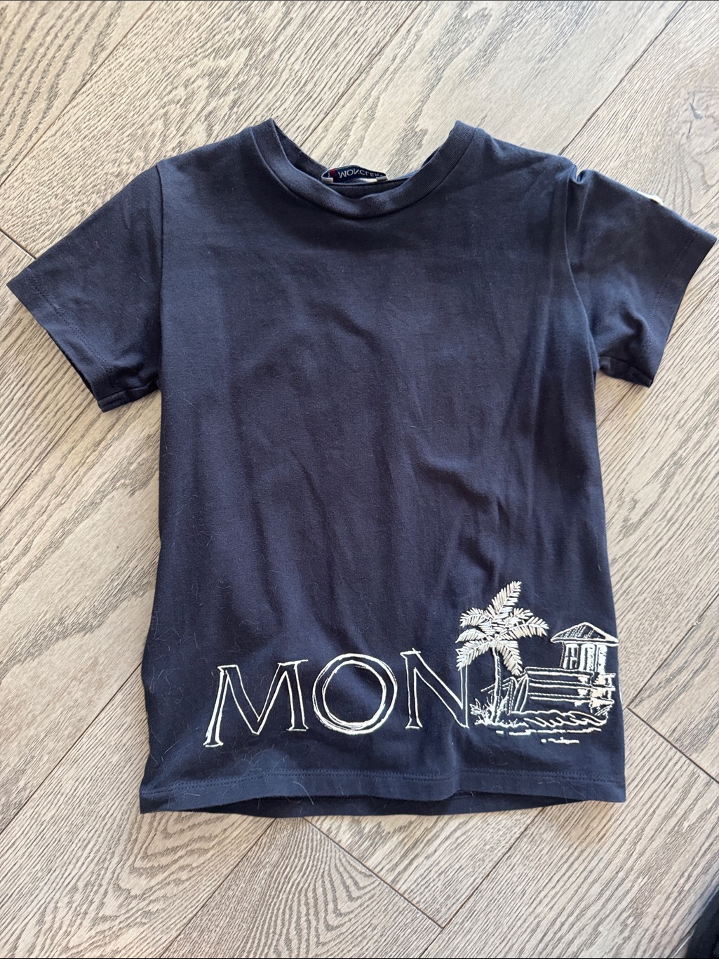 Boys Moncler Embroidered T Shirt